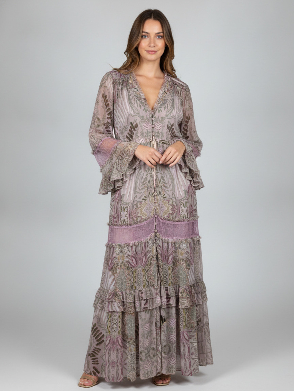 Free People XL Boho Floral Maxi Dress